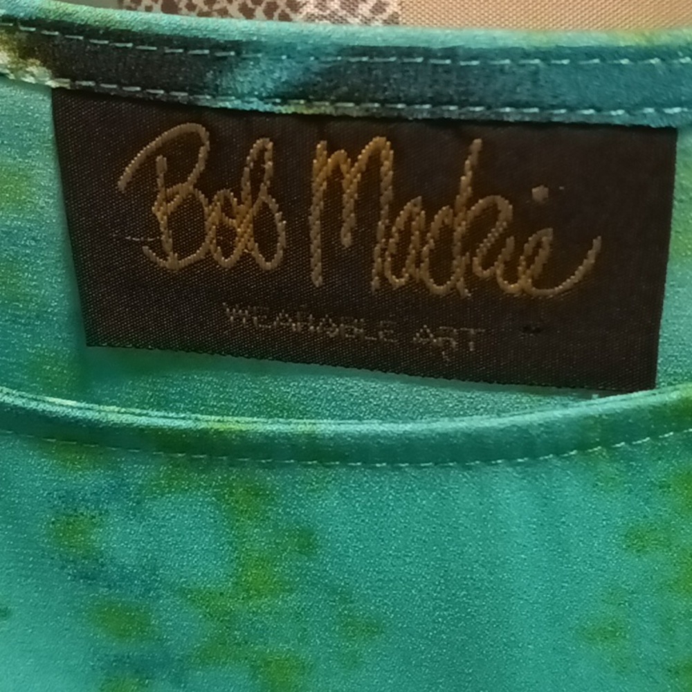 FINAL PRICE Bob Mackie multi-colored patterned boat neck blouse XL
